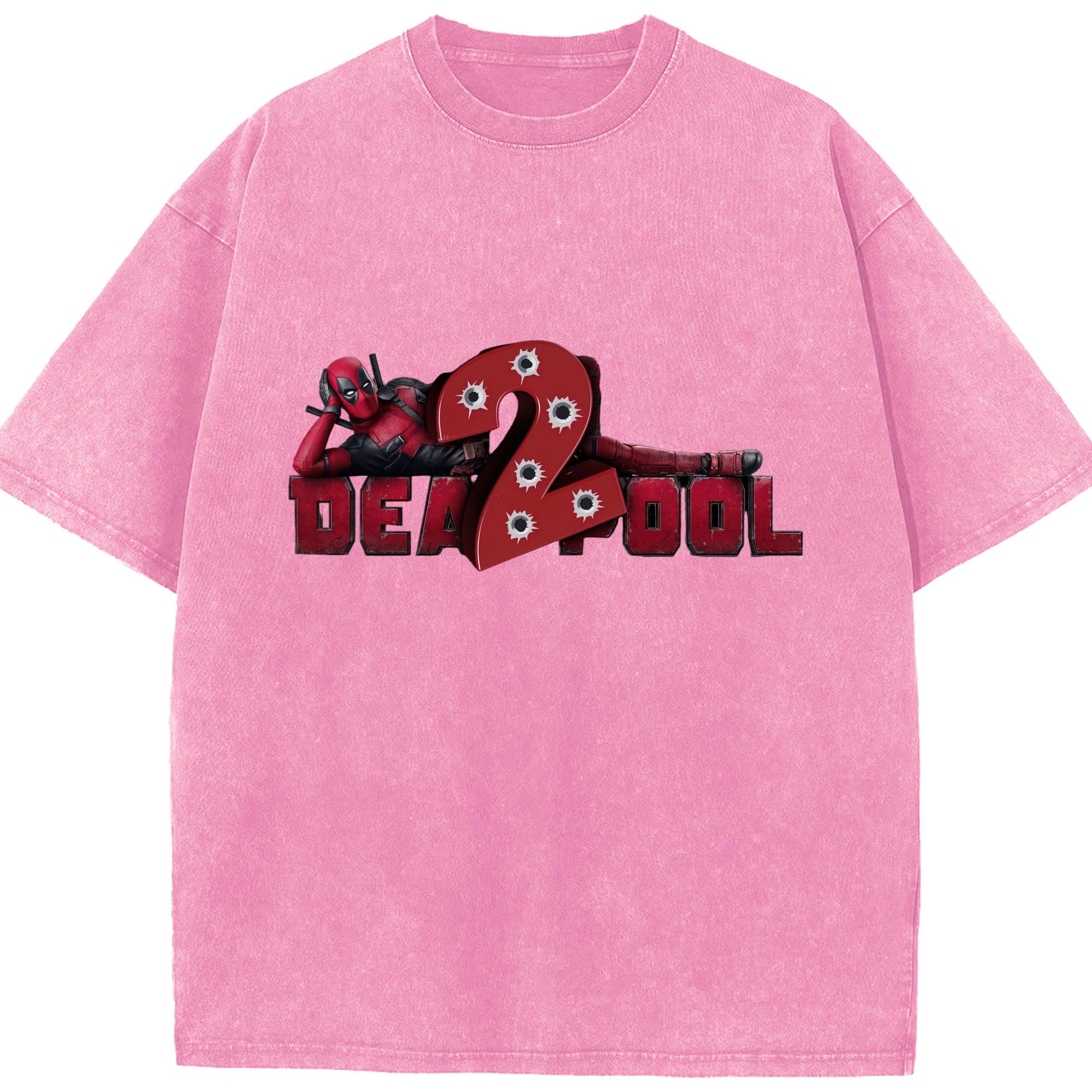 （画像用） Deadpool デッドプール 綿100% ヴィンテージ風 半袖Tシャツ（フロントプリント）